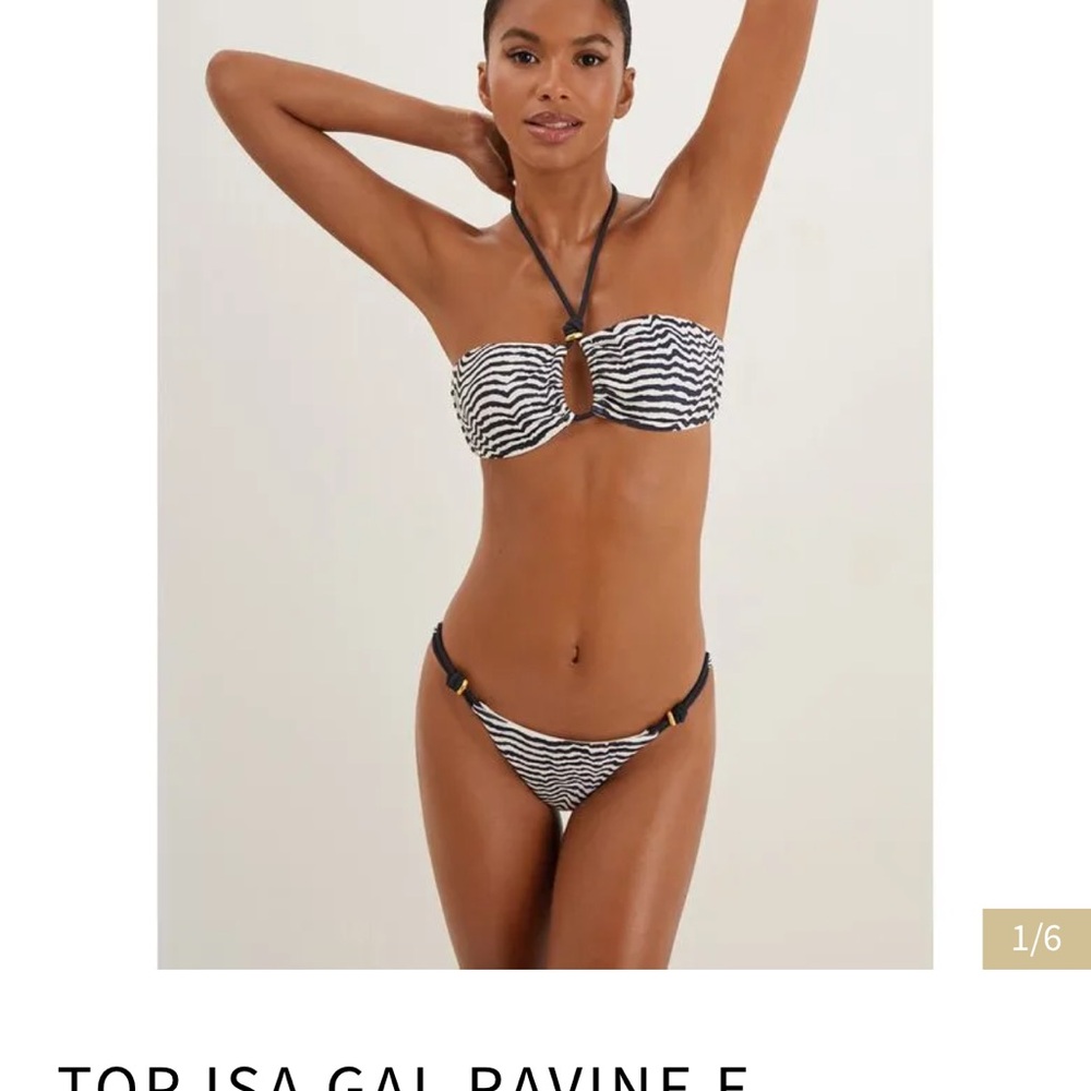 Vix Navy and White Bikini animal print Swimwear medium